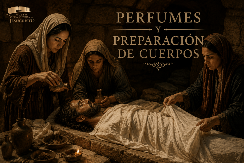 Perfumes y especias para enterrar a los muertos en los tiempos de Jesucristo.